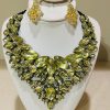 YellowCrystalNecklaceset